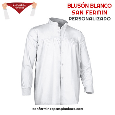 Blusón blanco personalizado San Fermines