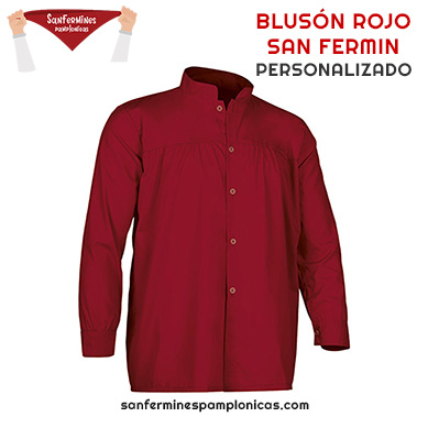 Blusón rojo personalizado San Fermines
