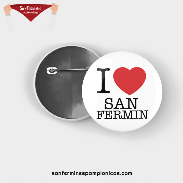 Chapa I Love San Fermin